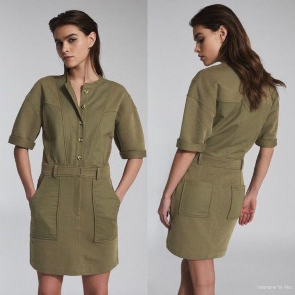 Reiss Emlyn Panel Sweatshirt Dress